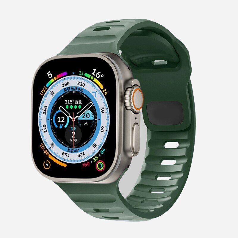For Apple Watch Series Ultra 9 8 7 SE 6 5 iWatch 49mm Silicone Sport Strap Band