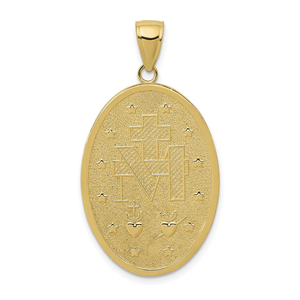 10K / 14K Yellow Gold Miraculous Medal Pendant