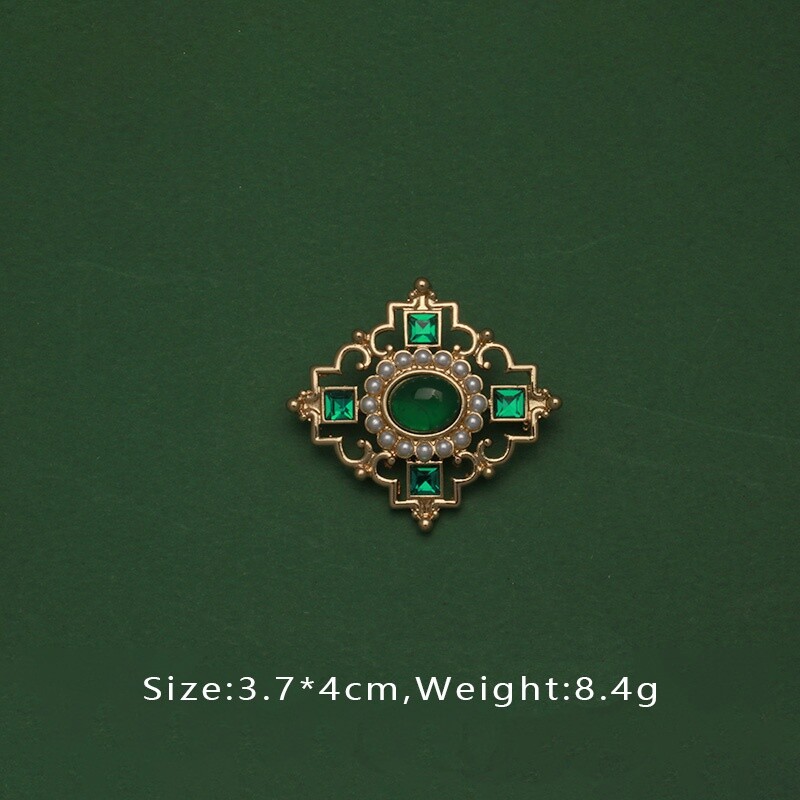 Baroque French Retro Pearl Exquisite Brooch Pin Summer Skirt Party Accessories