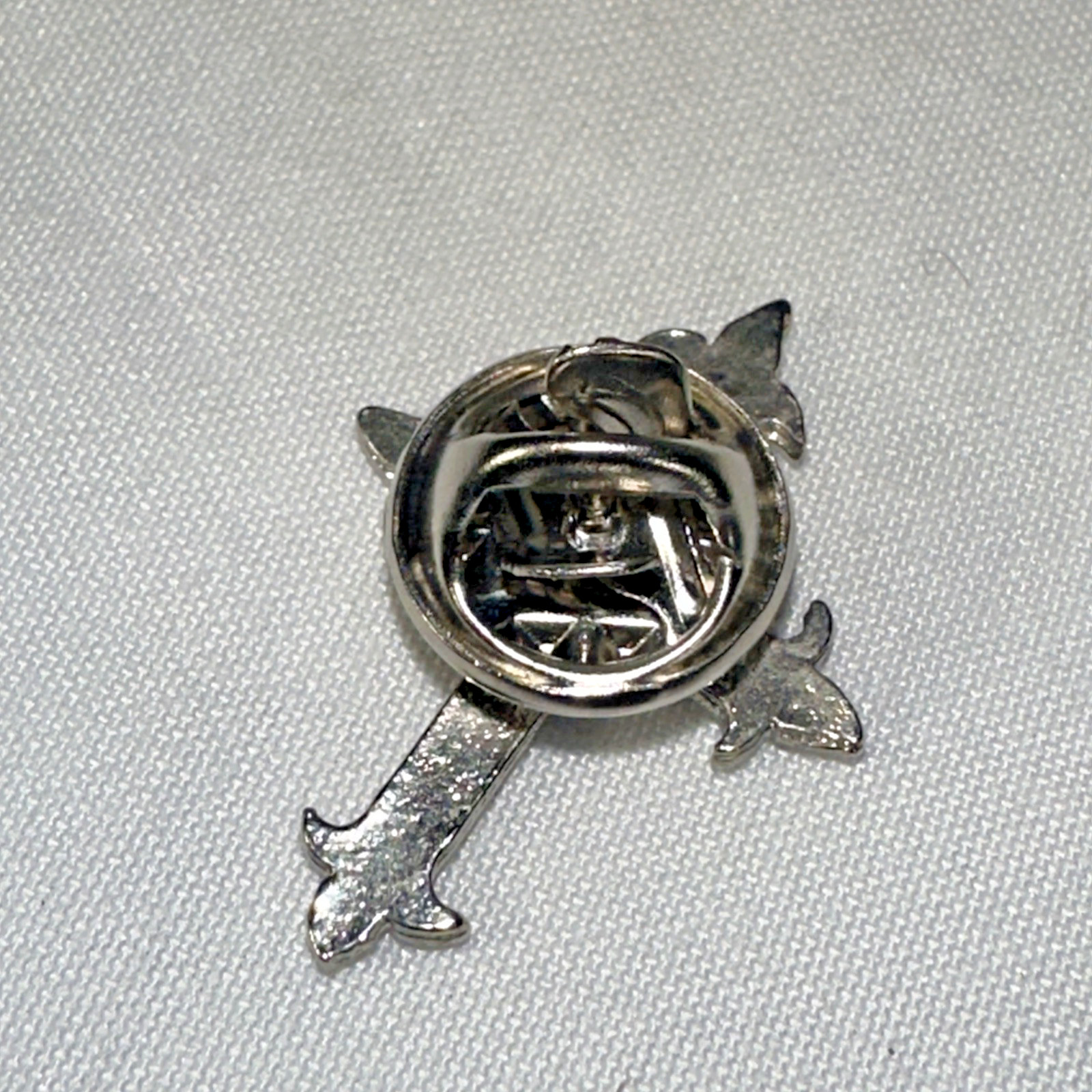 Lot of 5 Silver Color Metal “CROSS” Christian Collar Brooch Lapel Tie Pin