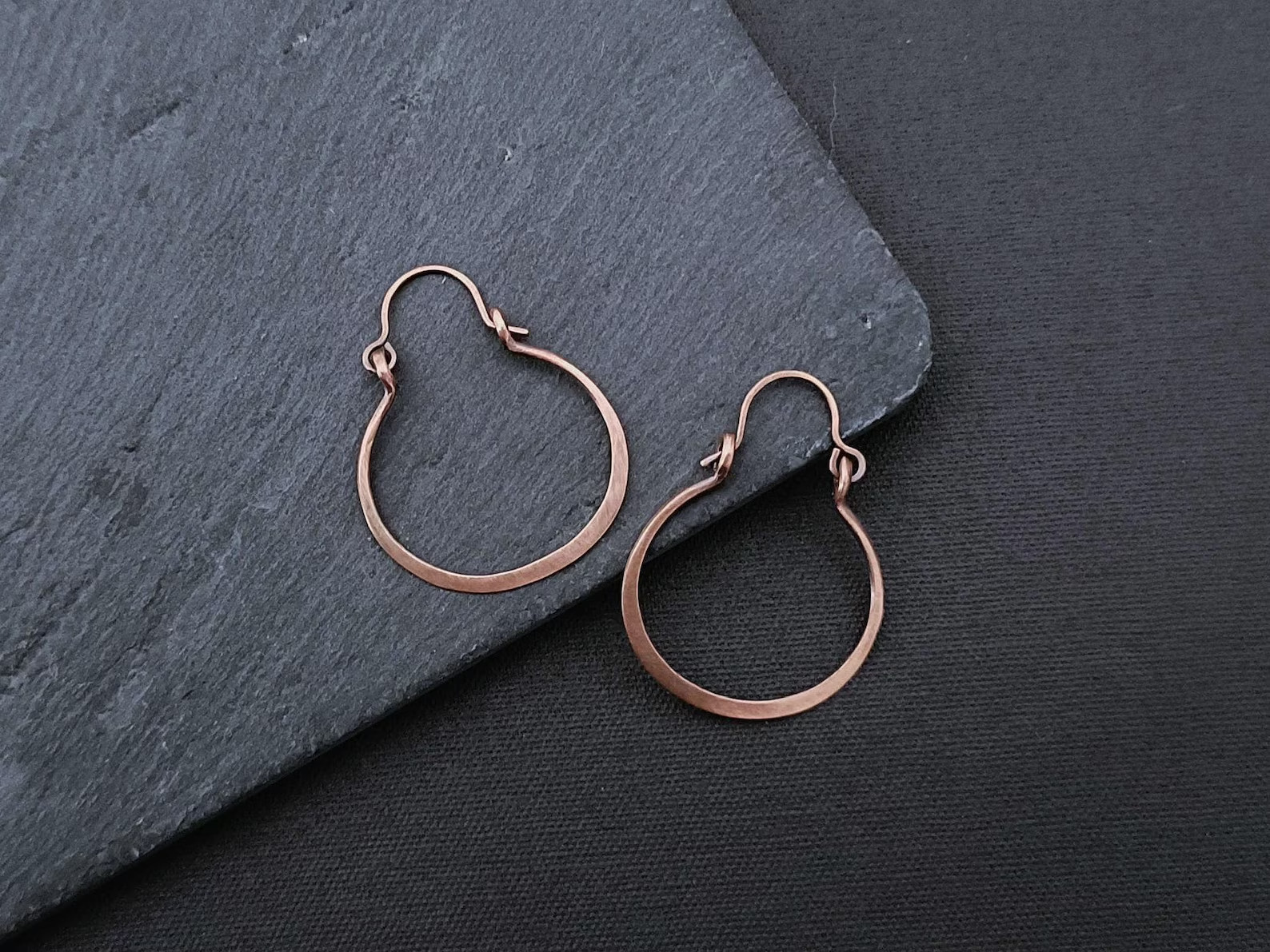Pure Copper Healing Hoop Earrings, Earring Jewelry, Spiritual Kriya