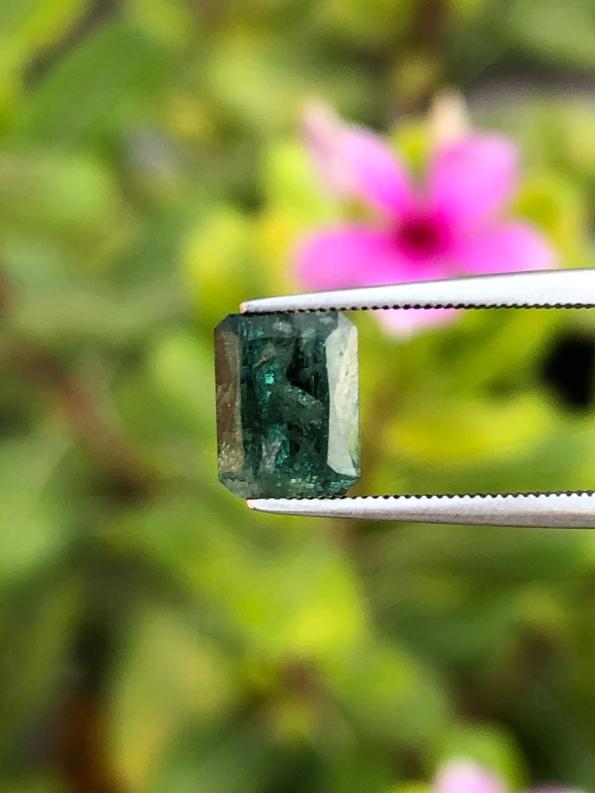 1.20ct natural green tourmaline loose gemstone clarity included for jewelry
