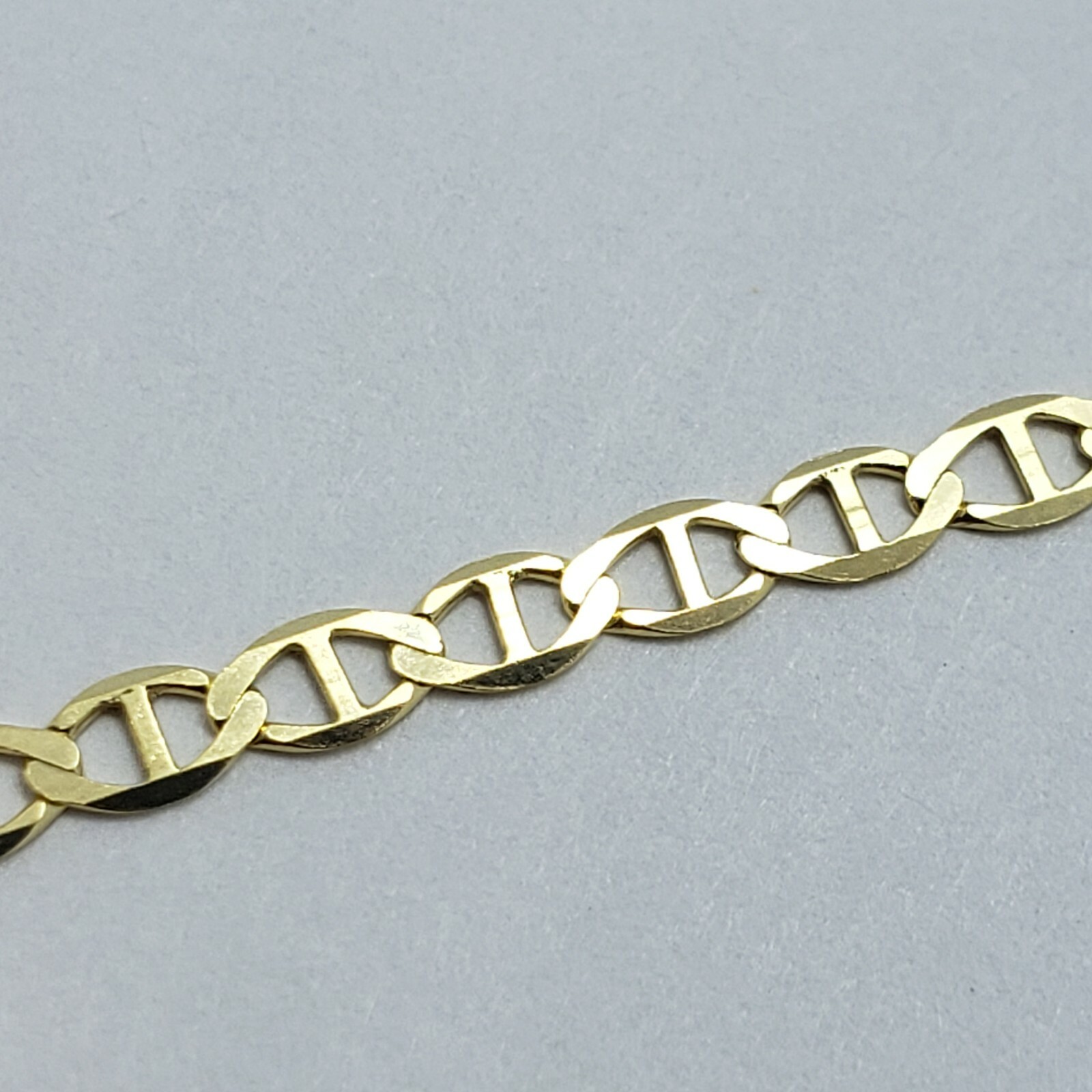 10K Solid Yellow Gold Anchor Link Chain Necklace 3mm Men Women 16″~30″