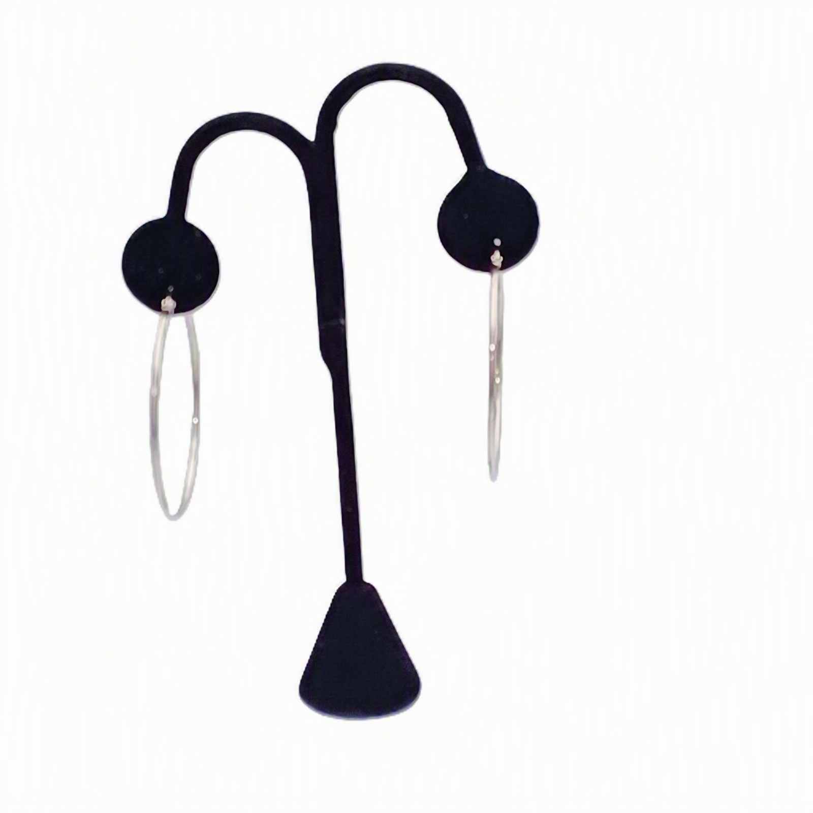 Steel Color Stainless Steel Large Hoop Earrings 50mm Minimalist Round Circle Lig