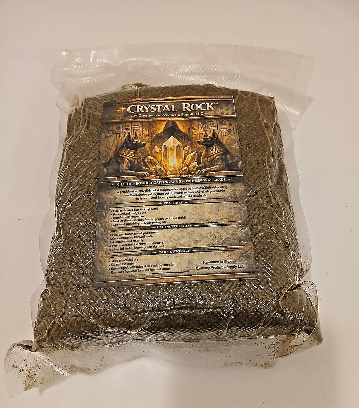 Crystal Rock™ Oil‑Bonded Casting Sand – 4 LB Delft‑Style Jewelry Mold Sand