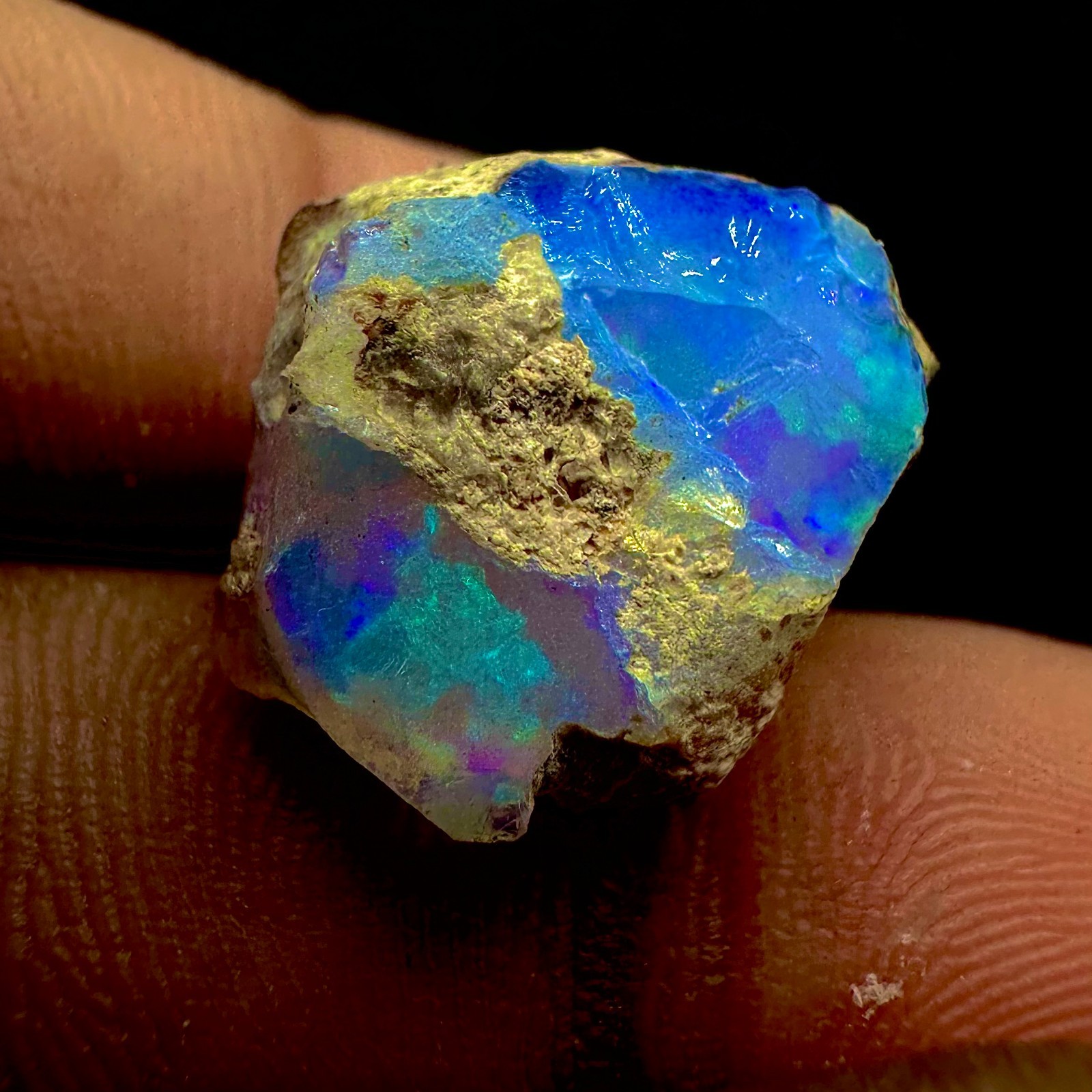 13 CTS Natural Ethiopian Opal Rough, Crystal Raw Welo Fire Opal Rough Gemstone