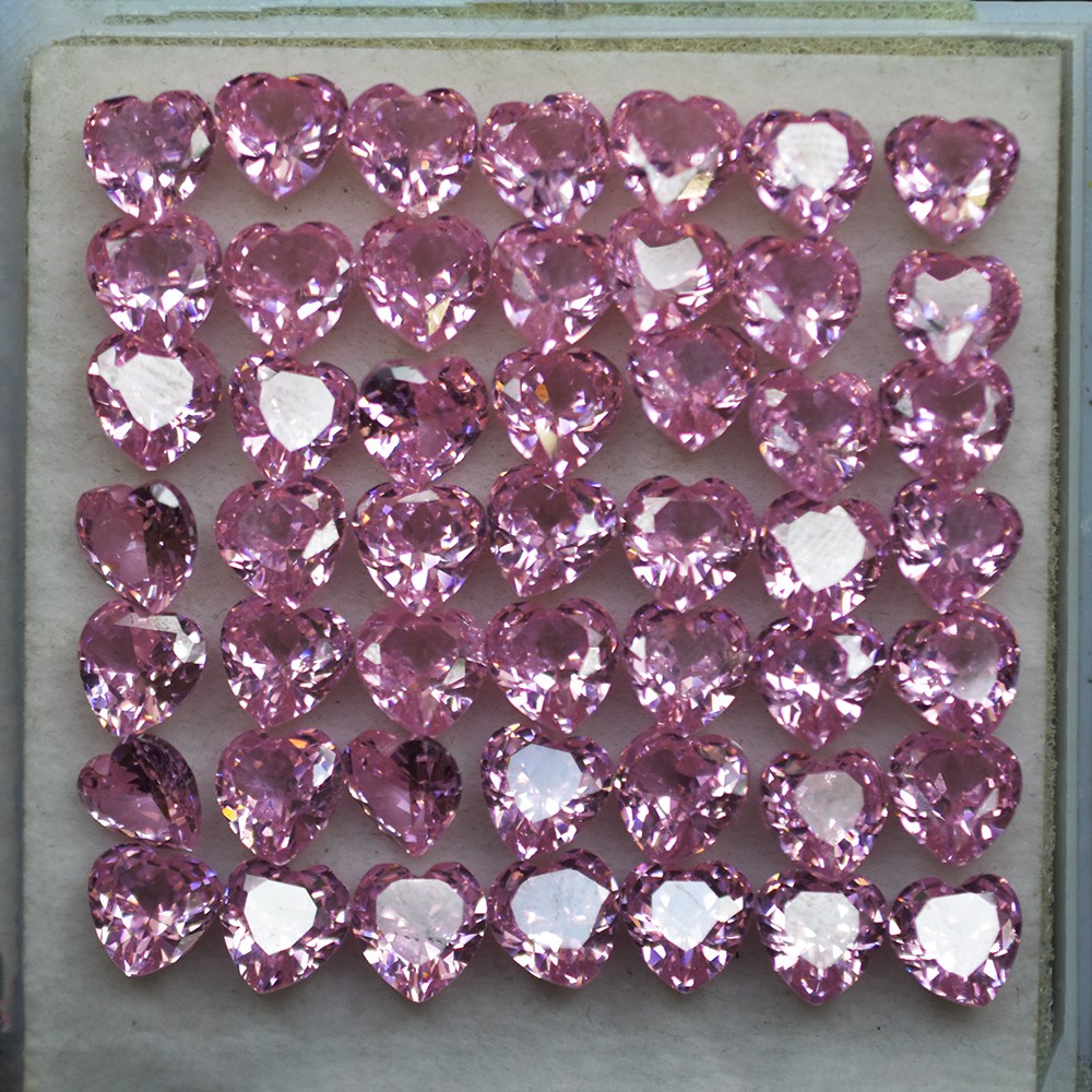 CERTIFIED 6×6 mm 12 Ct Pink Sapphire Heart Cut Lot NATURAL Rare Loose Gemstone