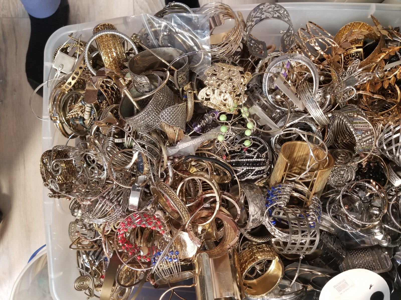 Lot Random Mix Bracelets rhinestone cuff stretch enamel Wrap Bead Gold silver Pl