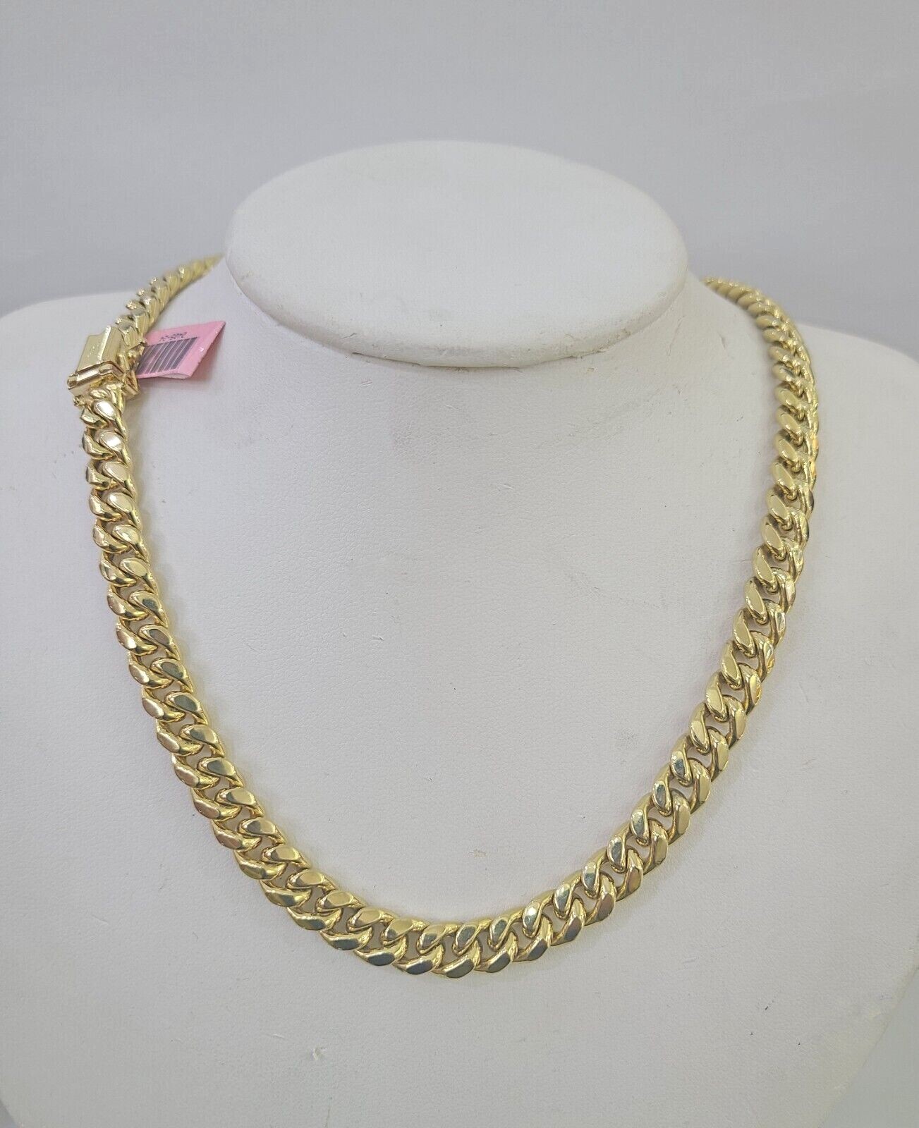 14K 8mm Miami Cuban Link Chain Yellow Gold Necklace 20″-30″ Inches Real Gold