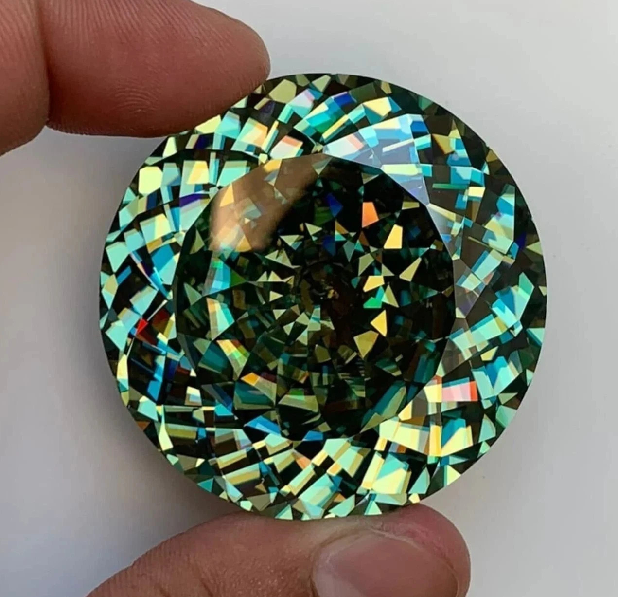 Blue-Green 40.6 Ct Certified Natural Sapphire Sri Lanka Round Cut Loose Gemstone