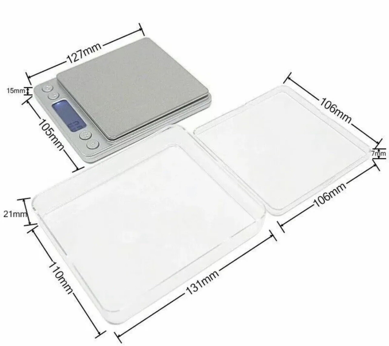 Digital Weighing Scale 0.1 Grams To 3000 Grams. Great For Kitchen And Jewellry