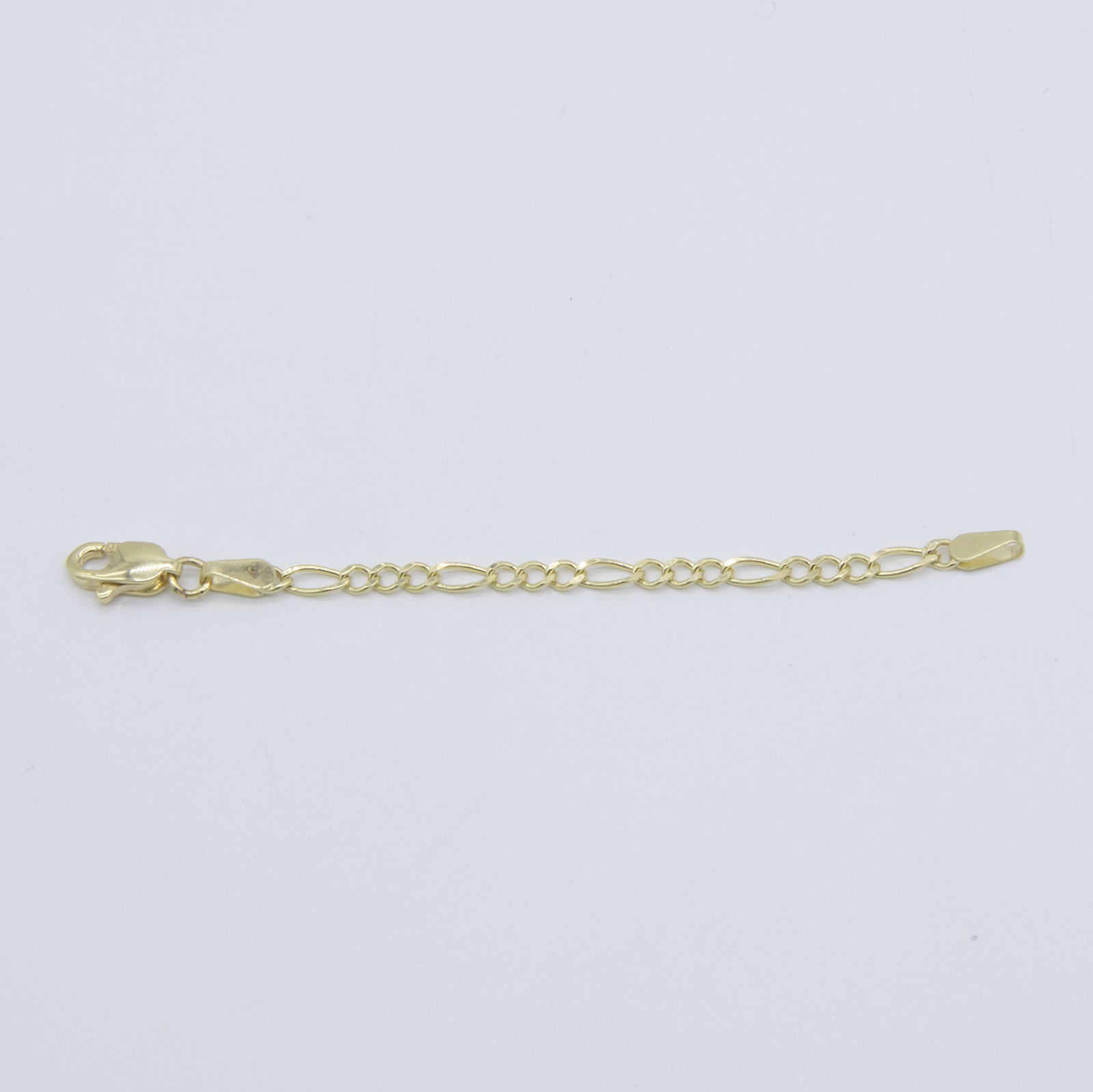 2.7mm Figaro Chain Extender for Necklace Bracelet Chain Solid 10K Yellow Gold