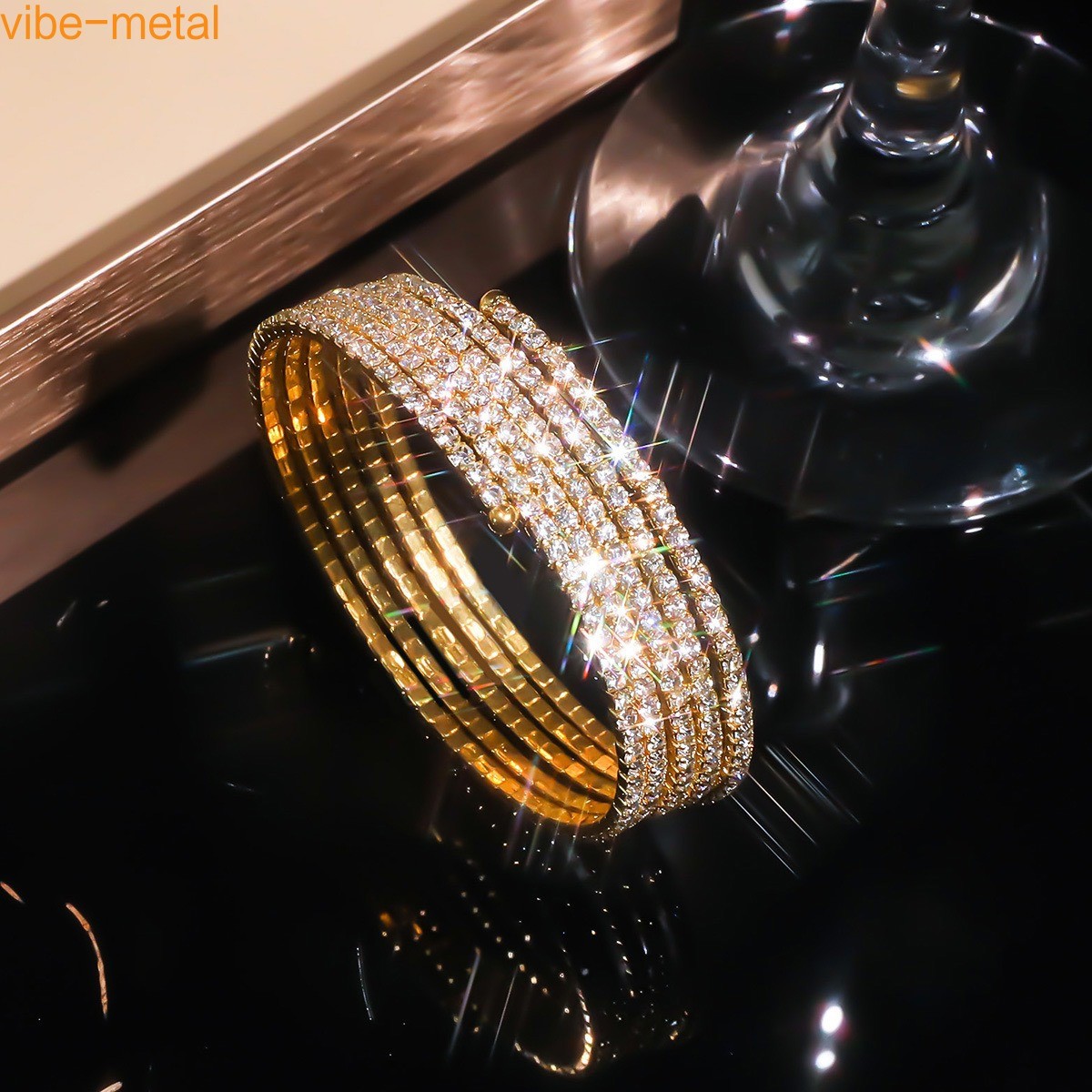 Sparkling Crystal Oval Chain Bracelet, Elegant Women’s Jewelry for Mother’s Day