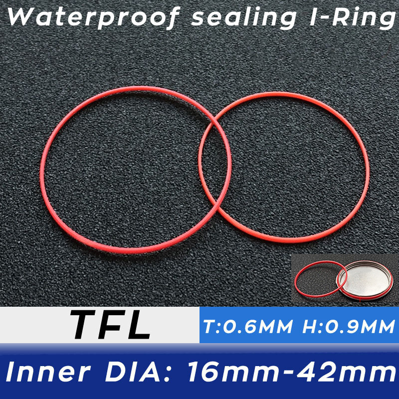 0.6mm 0.9mm Watch Gasket Back Cover I-Ring 16-42mm Water-proof O-ring Case Rings