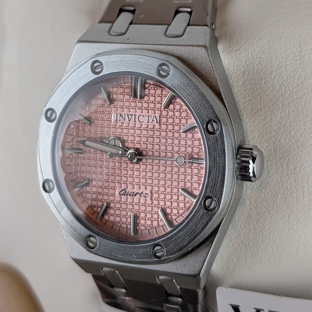 Invicta Celestial Women’s 30mm Watch Silver Tone Stainless Pink Dial NEW 69265