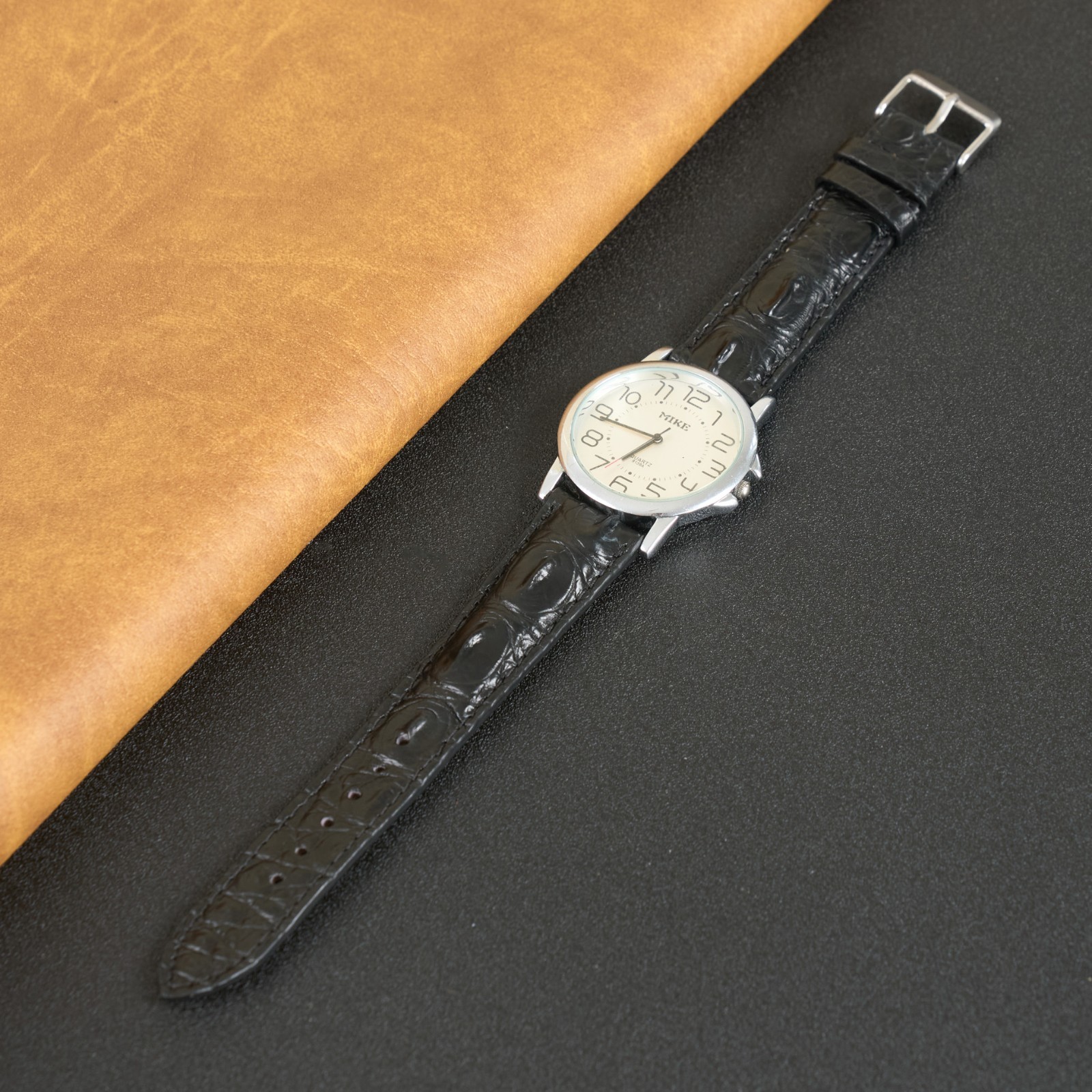 Crocodile Hornback Leather Watch Strap Genuine Crocodile Watch Band Men Handmade