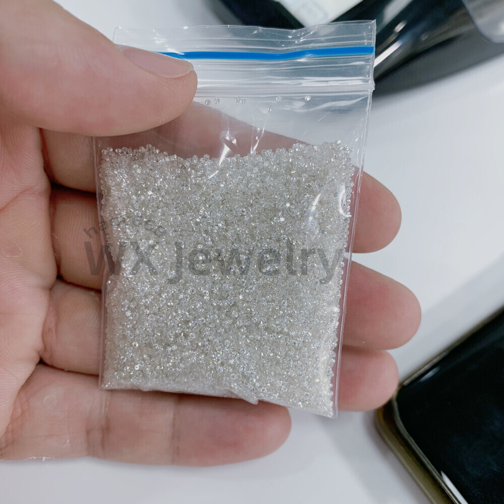 Small 0.8-3.0mm 1000pcs Round White Loose Moissanite Stone D Color Brilliant
