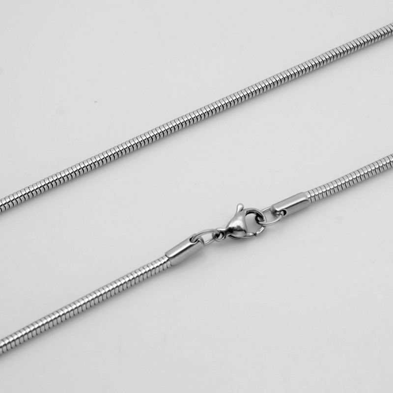 Wholesale 5pcs 1.5/2.4/3.2mm Stainless Steel Snake Chain Necklace for Men Women