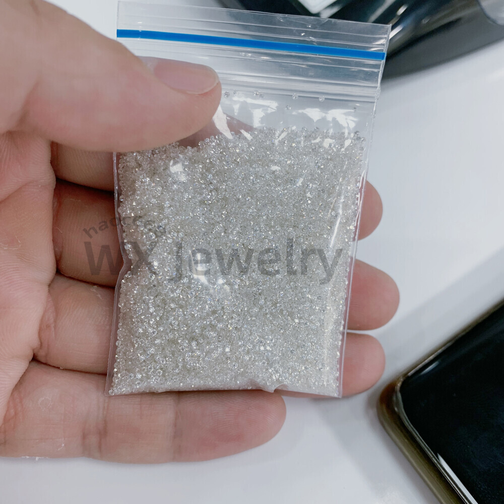 Small 0.8-3.0mm 1000pcs Round White Loose Moissanite Stone D Color Brilliant