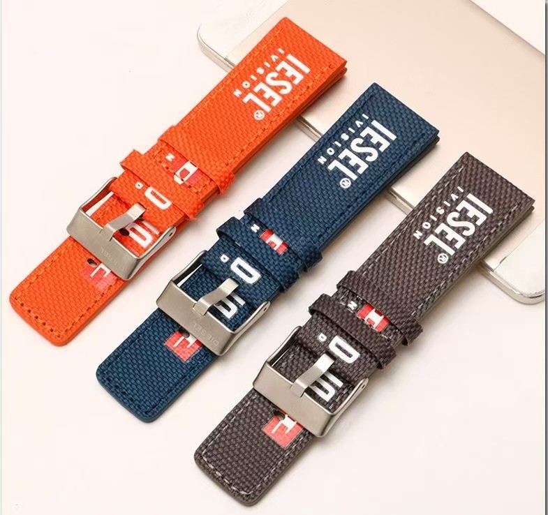 26mm Nylon Silicon Watch Band Strap for Diesel Mega Chief DZ4512 4541 4323 4535