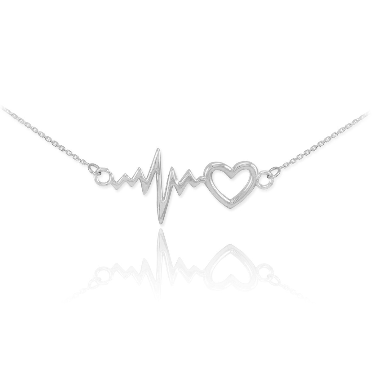 14K Gold Heartbeat Necklace(Available In Yellow/Rose/White Gold)