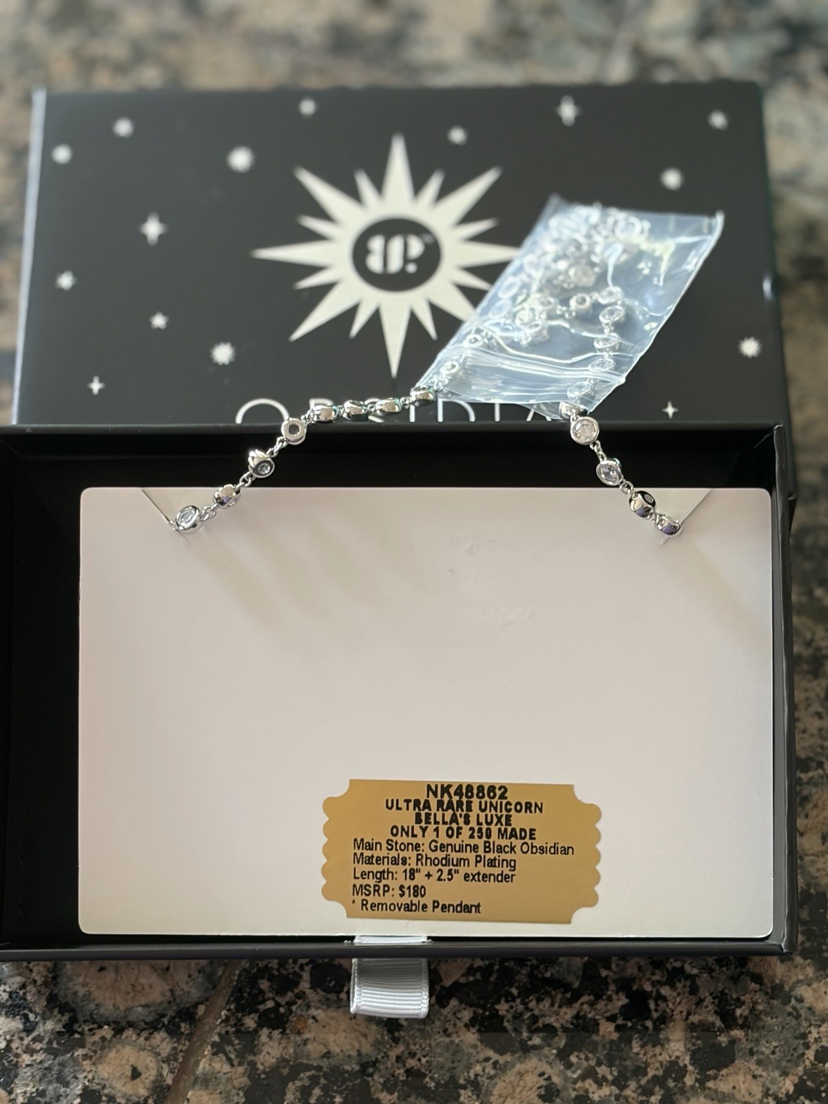 Bomb Party Obsidia Necklace – ULTRA RARE UNICORN