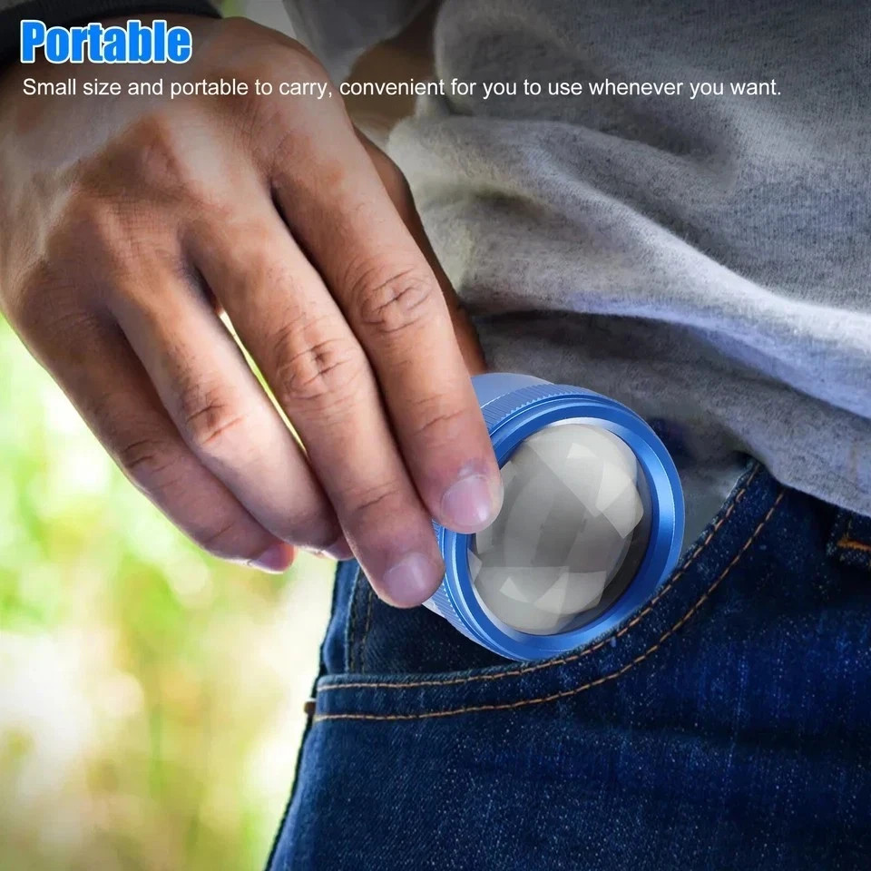 30X Jewelers Loupe Magnifier Light Jewelry Eye Loop Pocket Magnifying Glass Tool