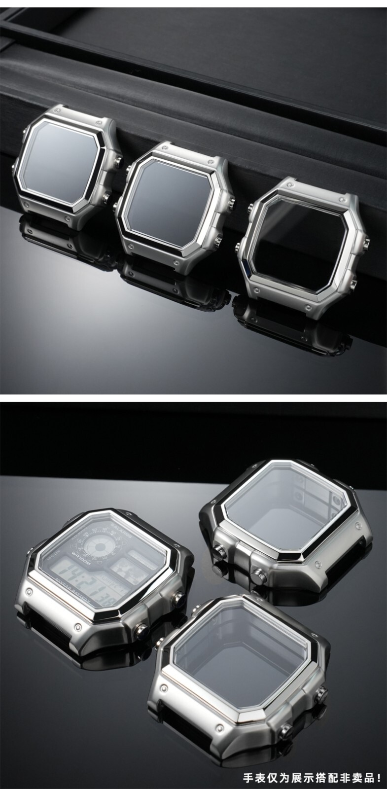 For Casio 3299 AE-1200 AE-1300 Modified Stainless Steel Metal Watch Case Shell