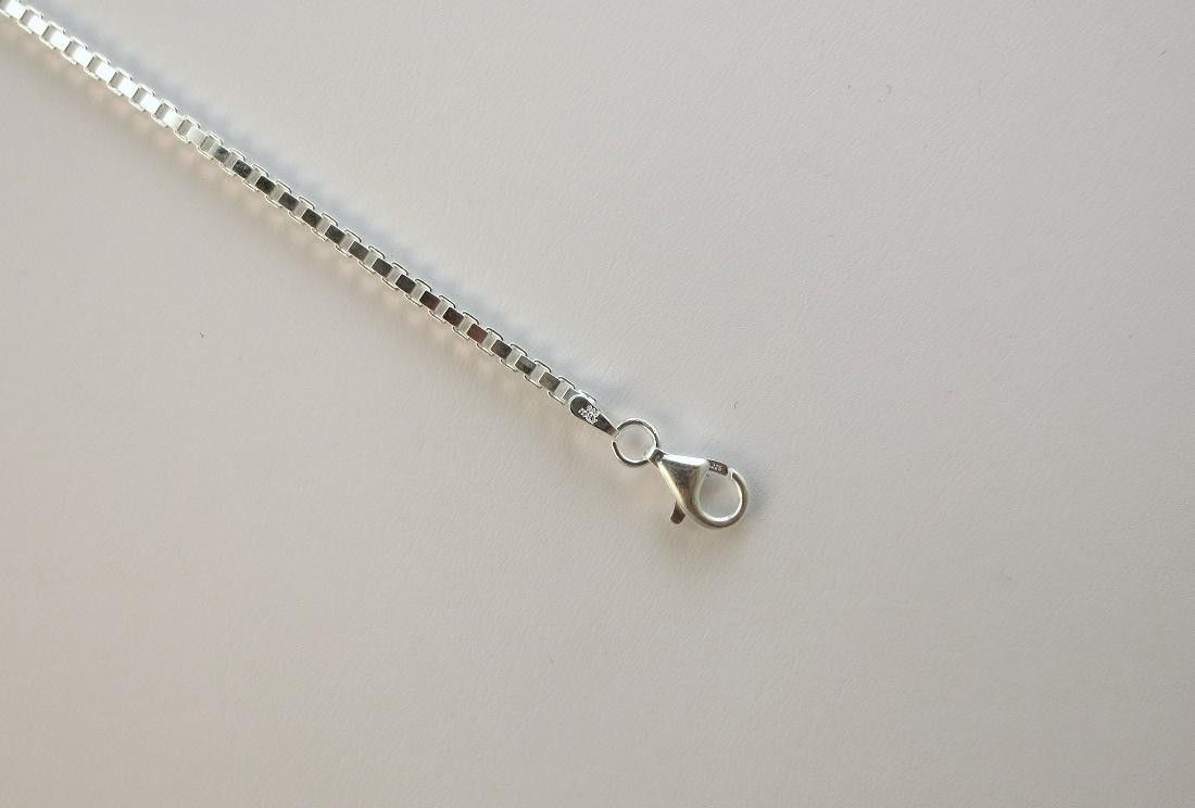 16,18,20,22,24,30 inch 2.5mm Box Chain Pure 925 Sterling Silver Italian 045Gauge