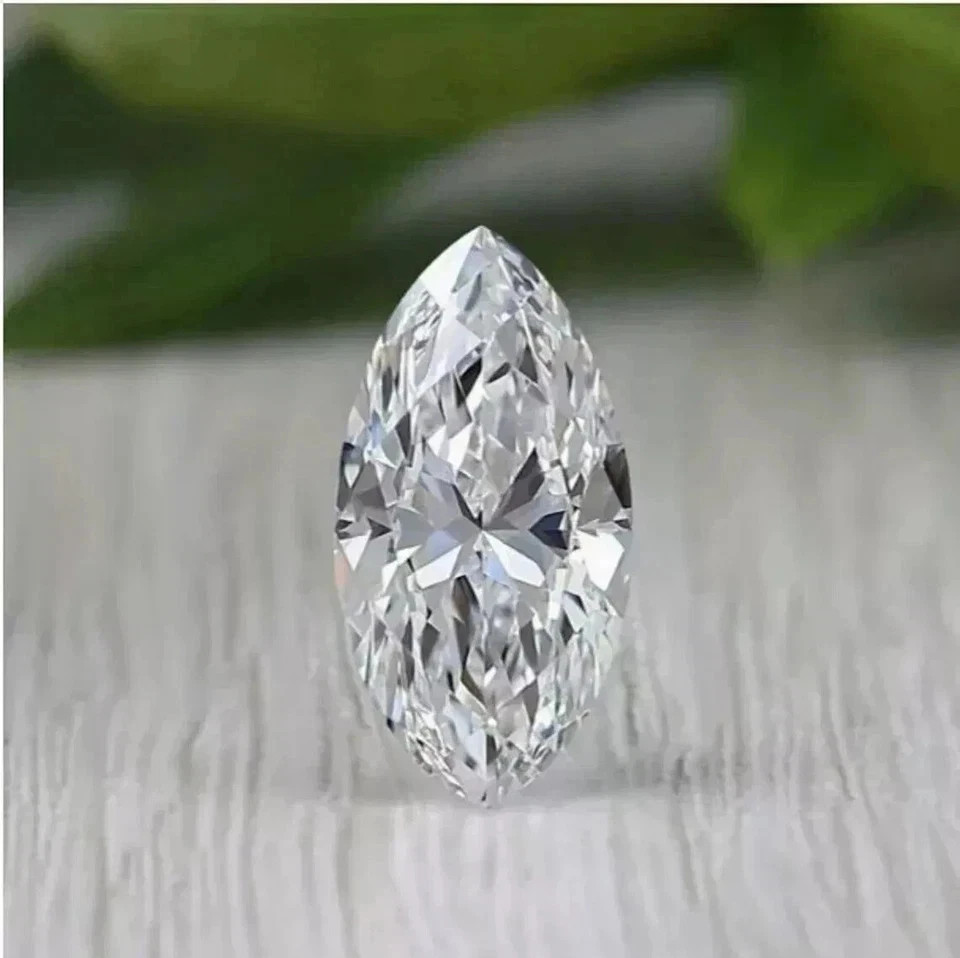 IGI Certified D Color 1.07 CT Marquise Cut Lab Grown Loose CVD Diamond VVS1