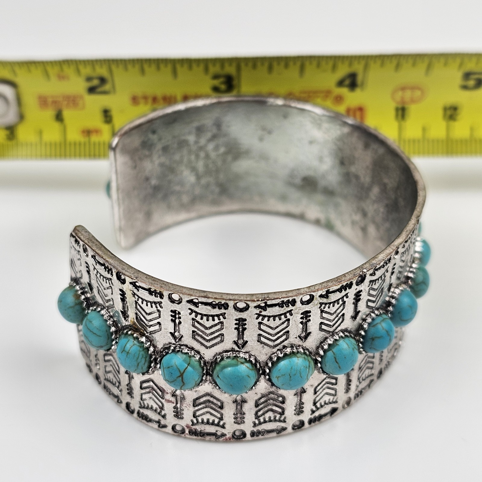 JEWERLY – Sterling Silver Native American Vintage Antique Cuff Bracelet 2.5 oz