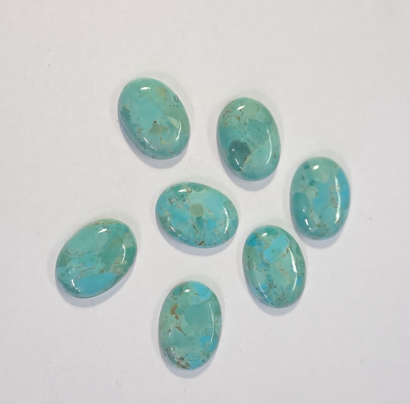 [WHOLESALE] NATURAL BLUE MOHAVE TURQUOISE CABOCHON OVAL SHAPE LOOSE GEMSTONE