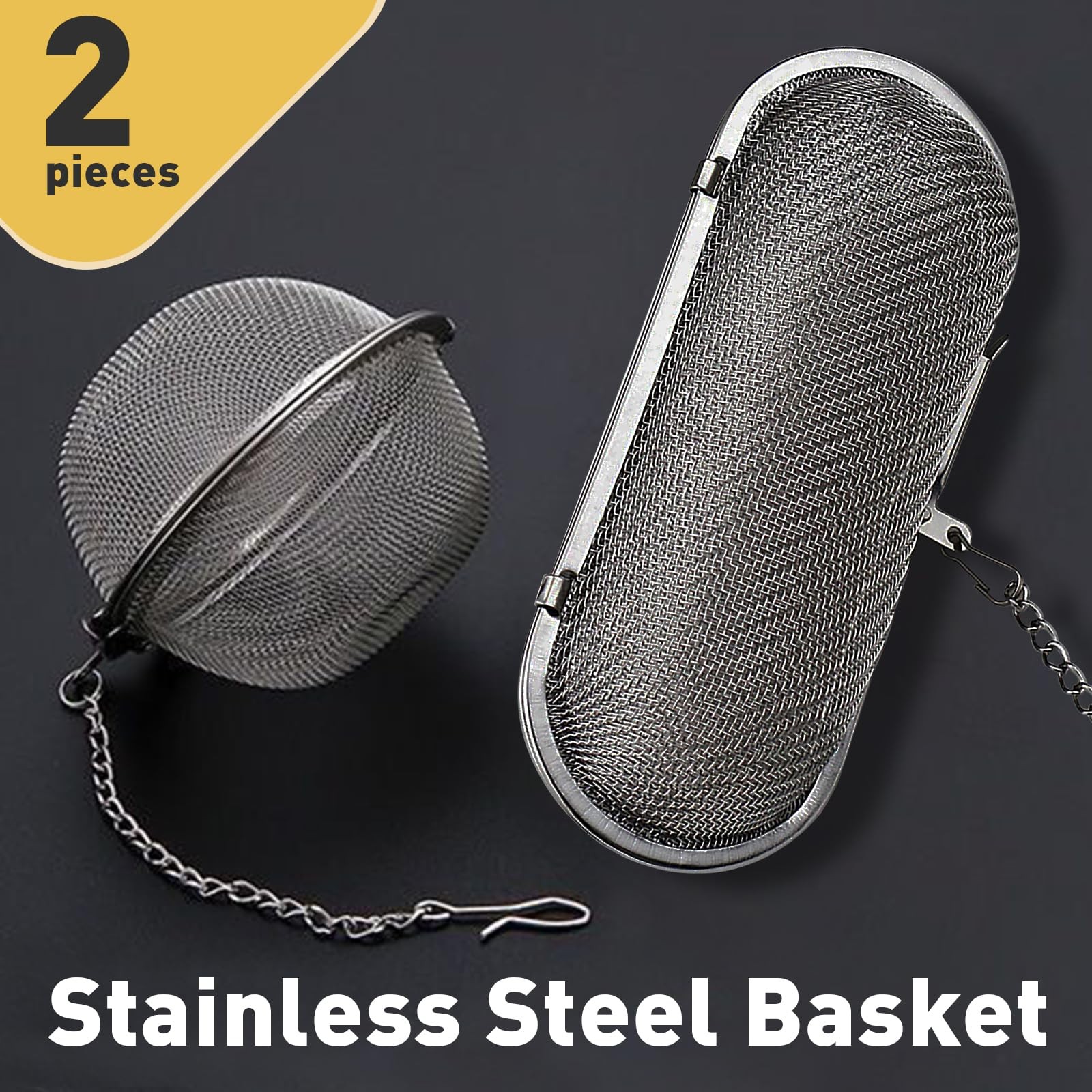 2PCS Stainless Steel Ultrasonic Cleaner Basket For Jewelry Small Parts Holder