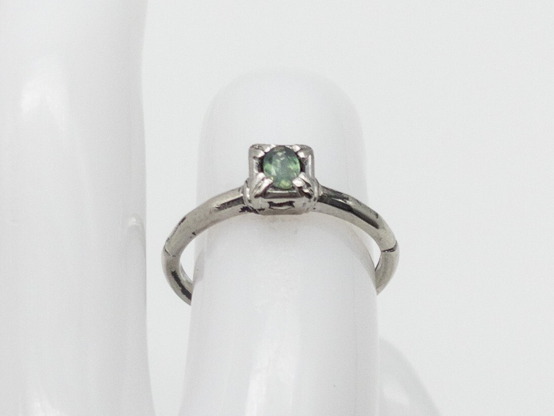 Vintage Traub Orange Blossom $2400 .33ct Natural Alexandrite 14k White Gold Ring