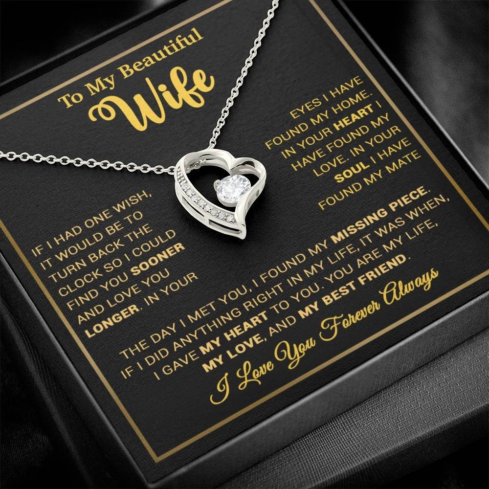 To My Wife Necklace, Gift For Wife, Anniversary Gift For Wife, Christmas Gift