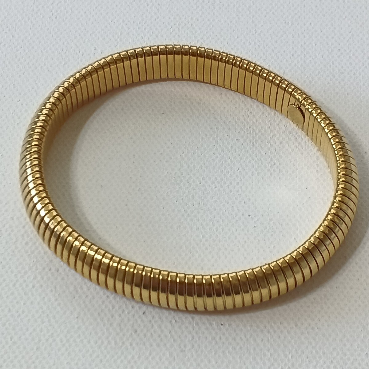 Women Bracelet Bangle 8 in length elastic stainless steel gold