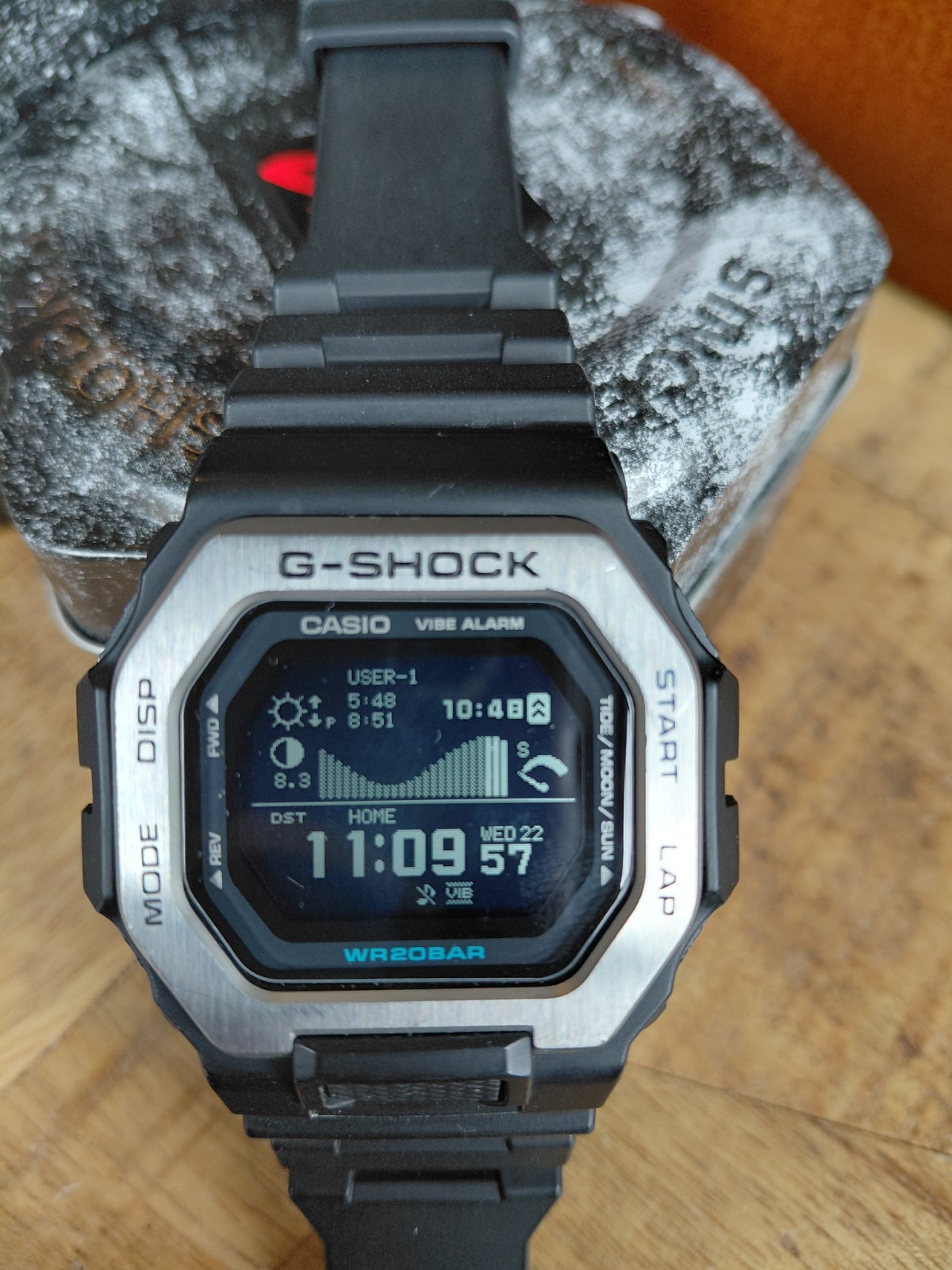 Casio G-SHOCK GBX-100-1CR G-lide Stainless Steel Bezel