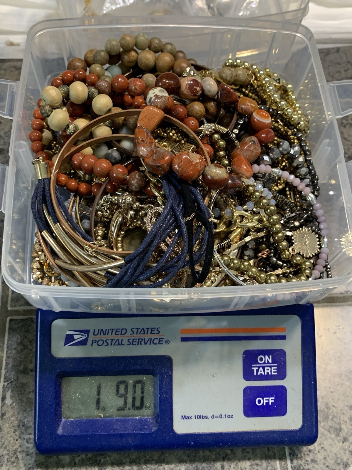 Lot 2 Lbs Jewelry Bracelets Necklaces Earrings Rings None Broken