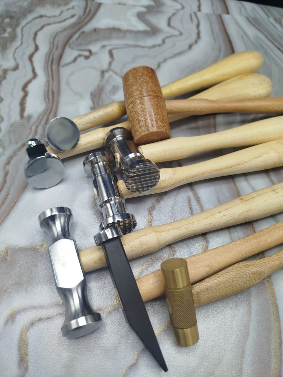 8pc Jewelry Hammer Set Metal Forming Tools for Silversmith & Jewelry Making