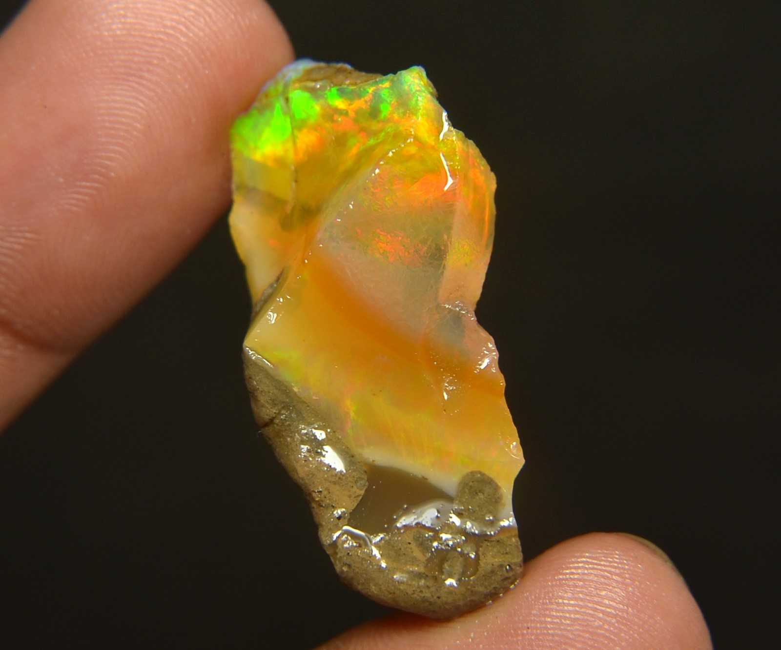 27.70 Carat Opal Rough Natural Ethiopian Oil Opal Raw, Fire Opal Gemstone