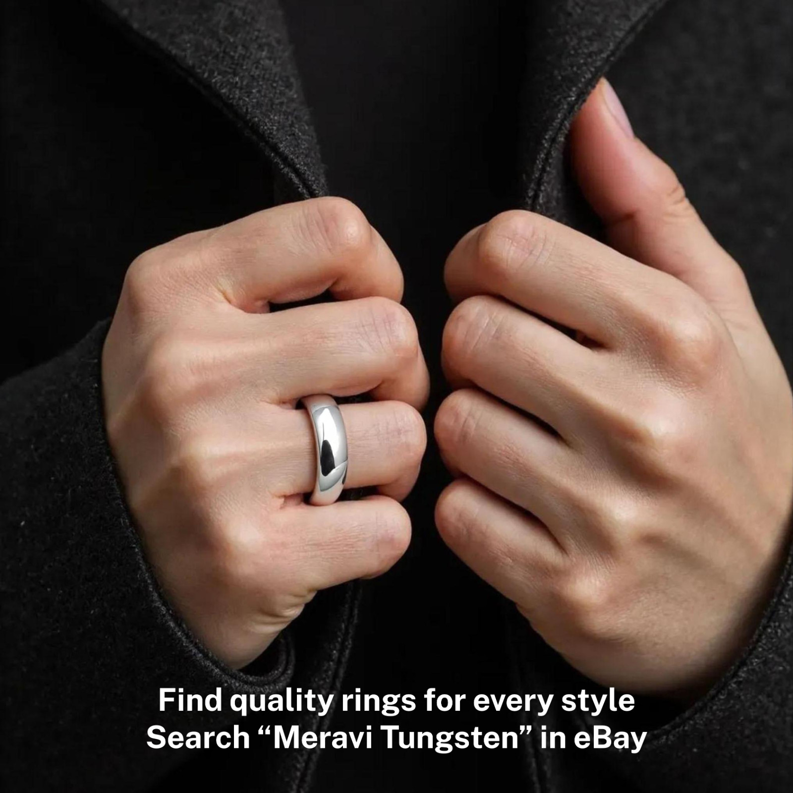 Silver Tungsten Carbide Dome Wedding Band Mens Womens Comfort Fit Promise Ring