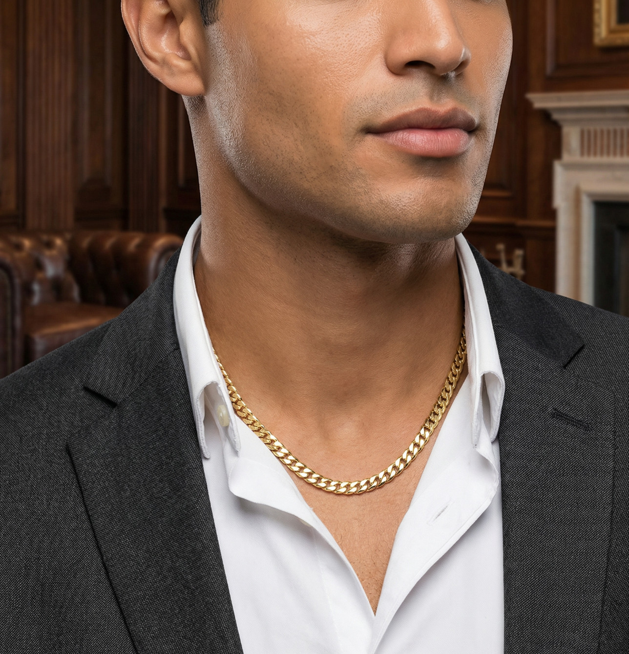 Heavy Men’s 14k Gold Stamped Plated Miami Cuban Link Chain Necklace 20inches 5MM