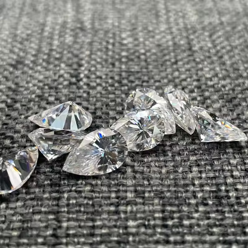 Moissanite Pear Cut Loose Stone D Color VVS1 GRA Certified 3mm-14mm 0.1CT-10CT