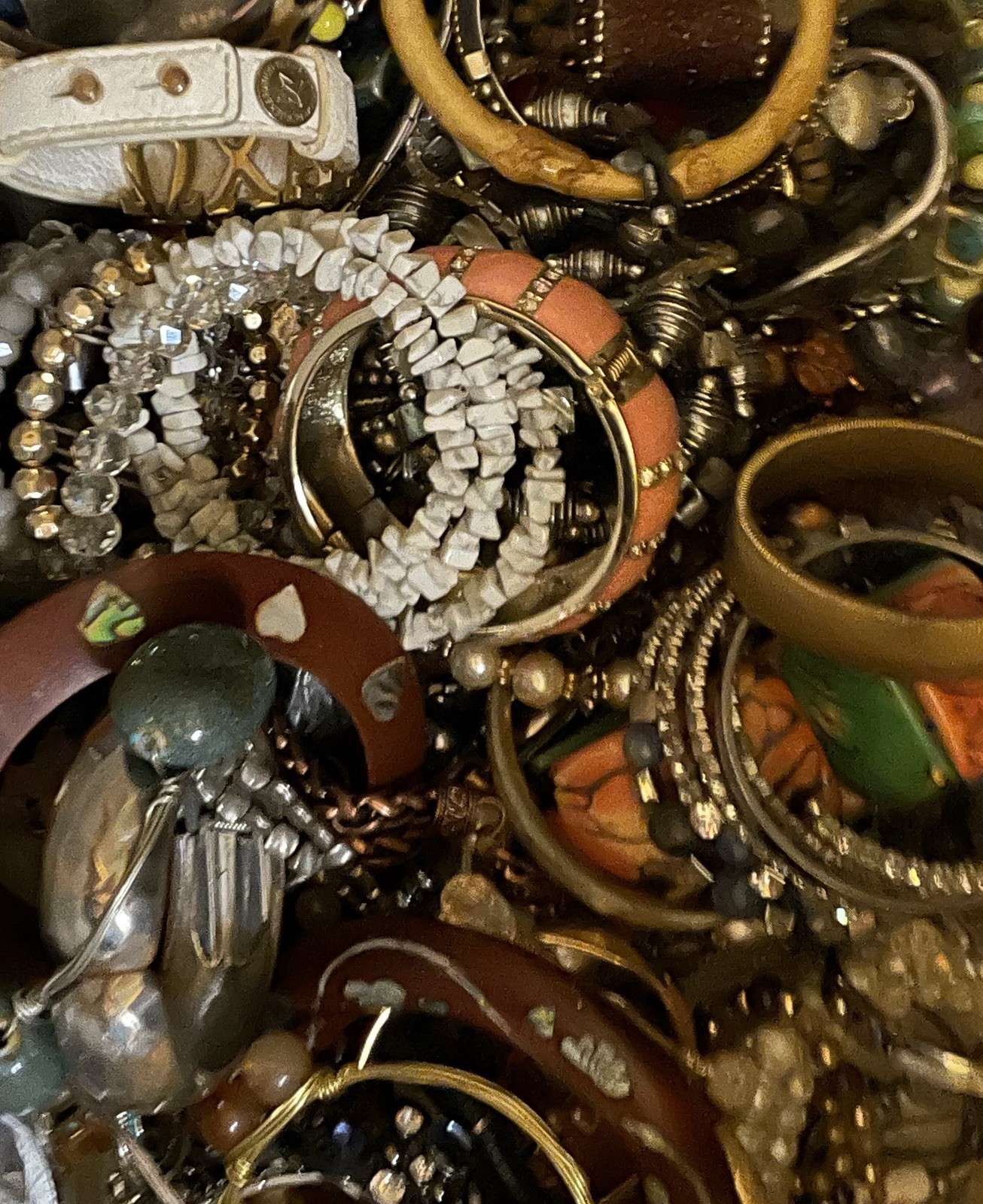 Estate 1 Lb+ Mixed Jewelry Lot Vintage-Modern DIY JUNK CRAFT REPAIR Unsorted