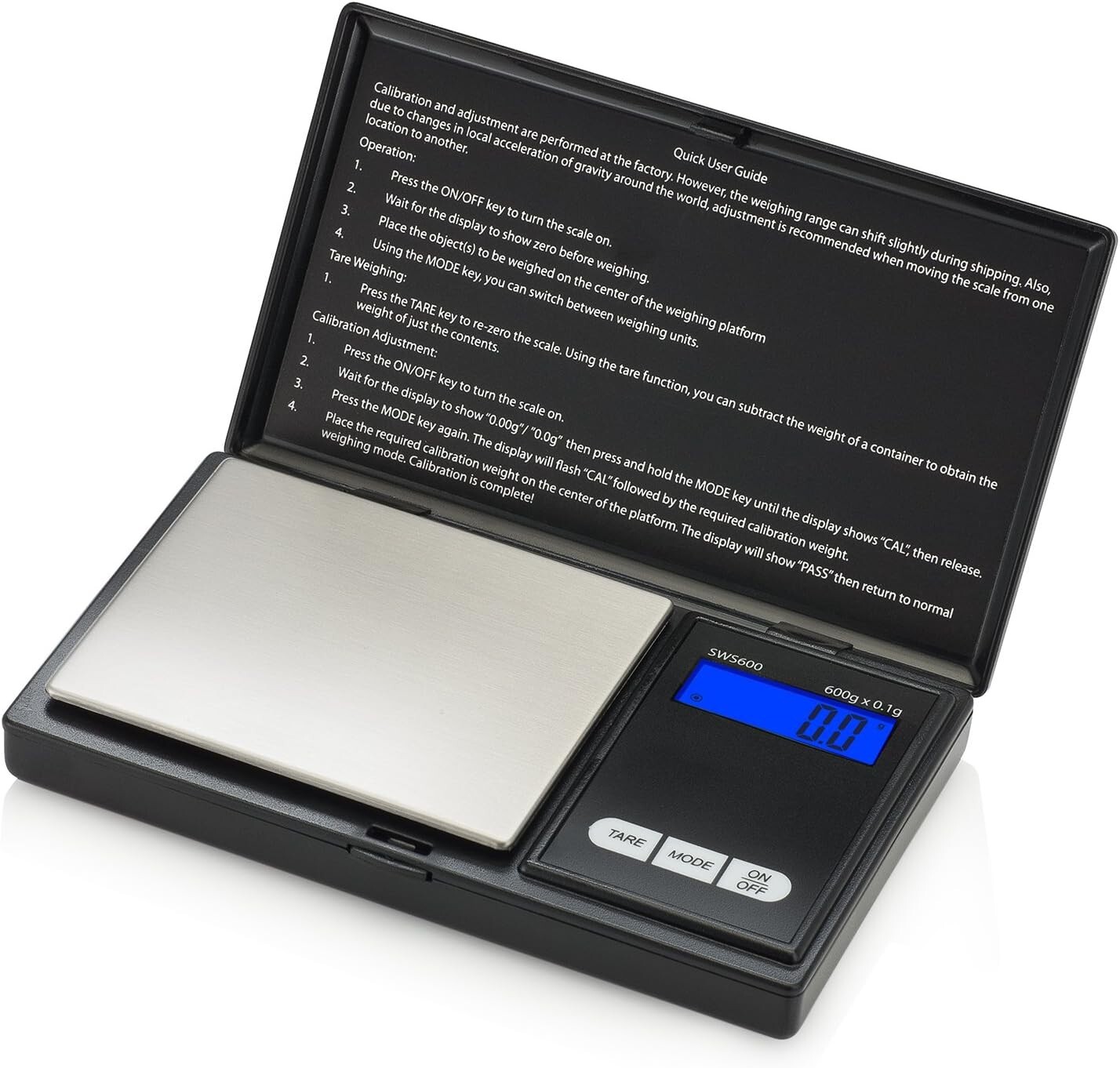 Smart Weigh Digital Pocket Gram Scale, 600g x 0.1g Digital Gram Scale, Jewelry S