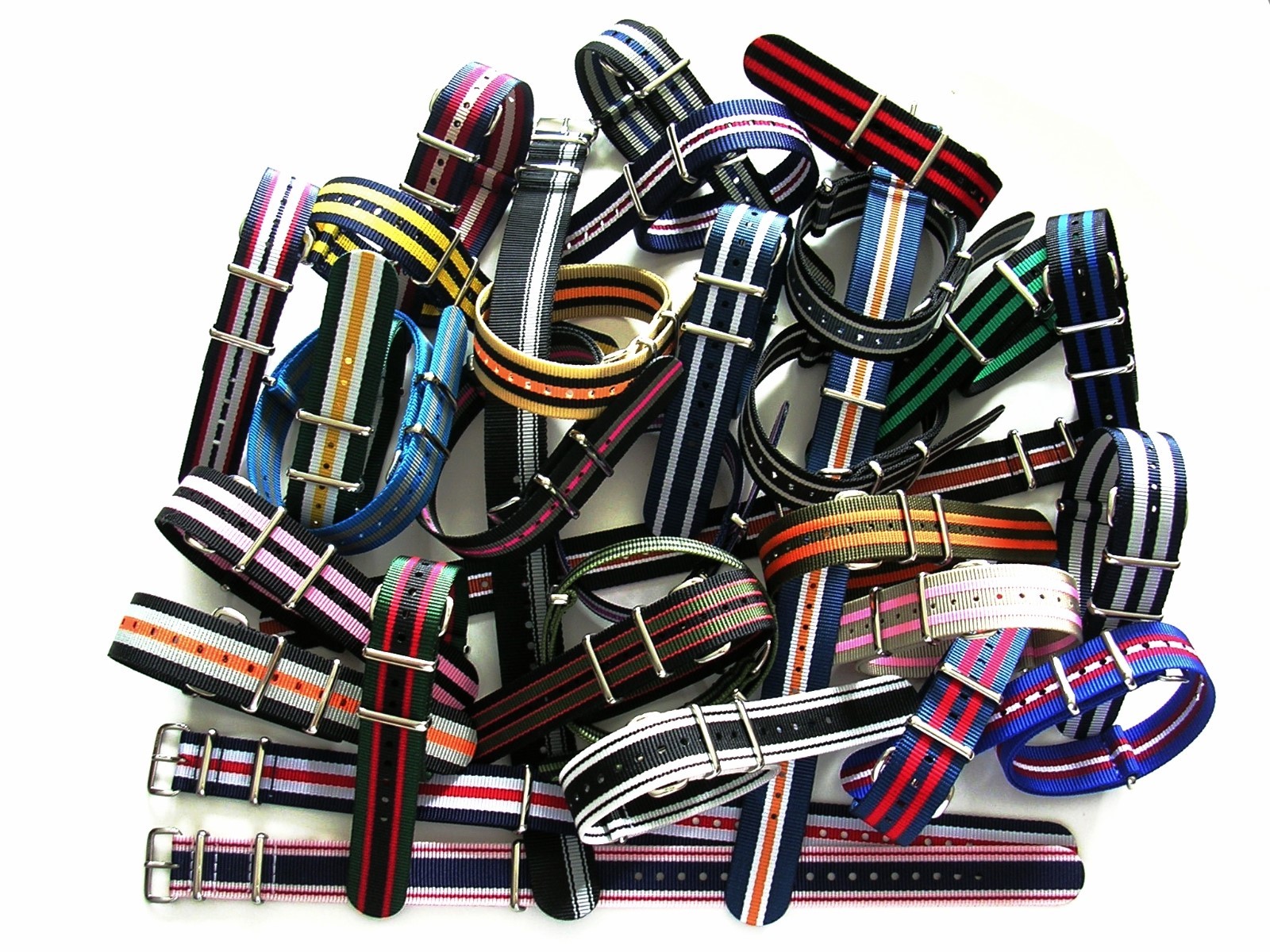 NATO G10 ® 5 Stripe Prem nylon watchband Sport strap Military RAF bond IW SUISSE