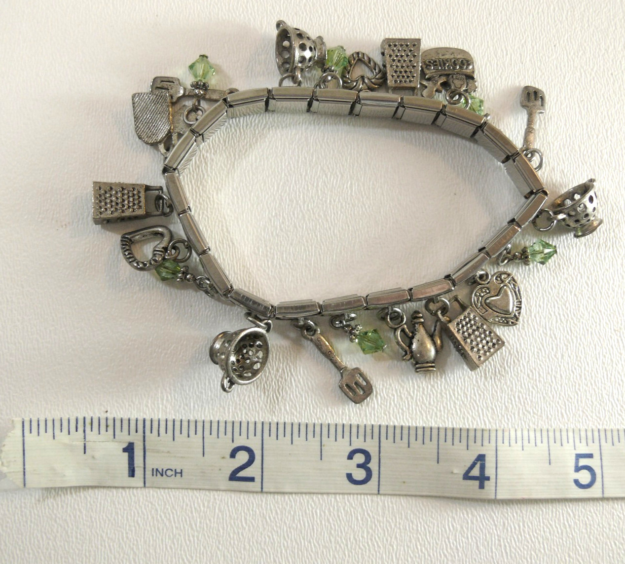 BRACELET & necklace LOT: Alex and Ani 1928 Adore kitchen charms colored stones