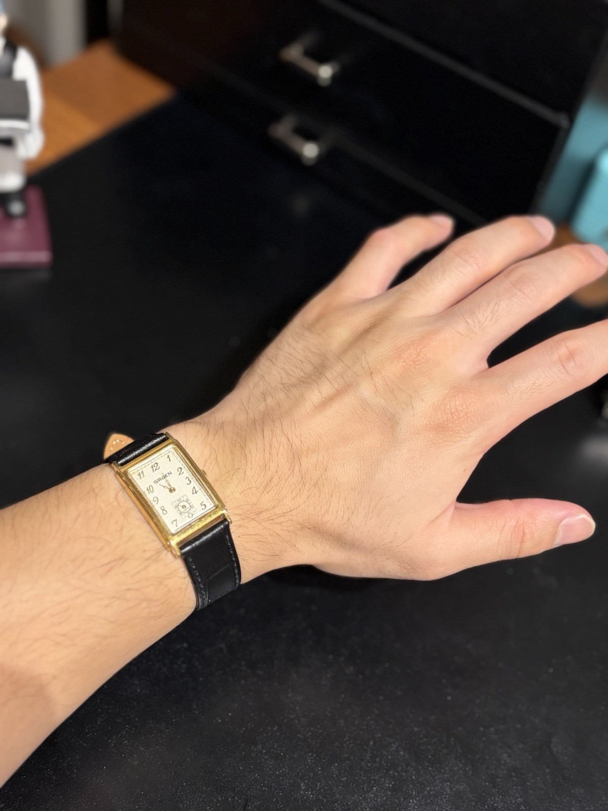 Vintage Quartz Gruen Tank Watch Unisex