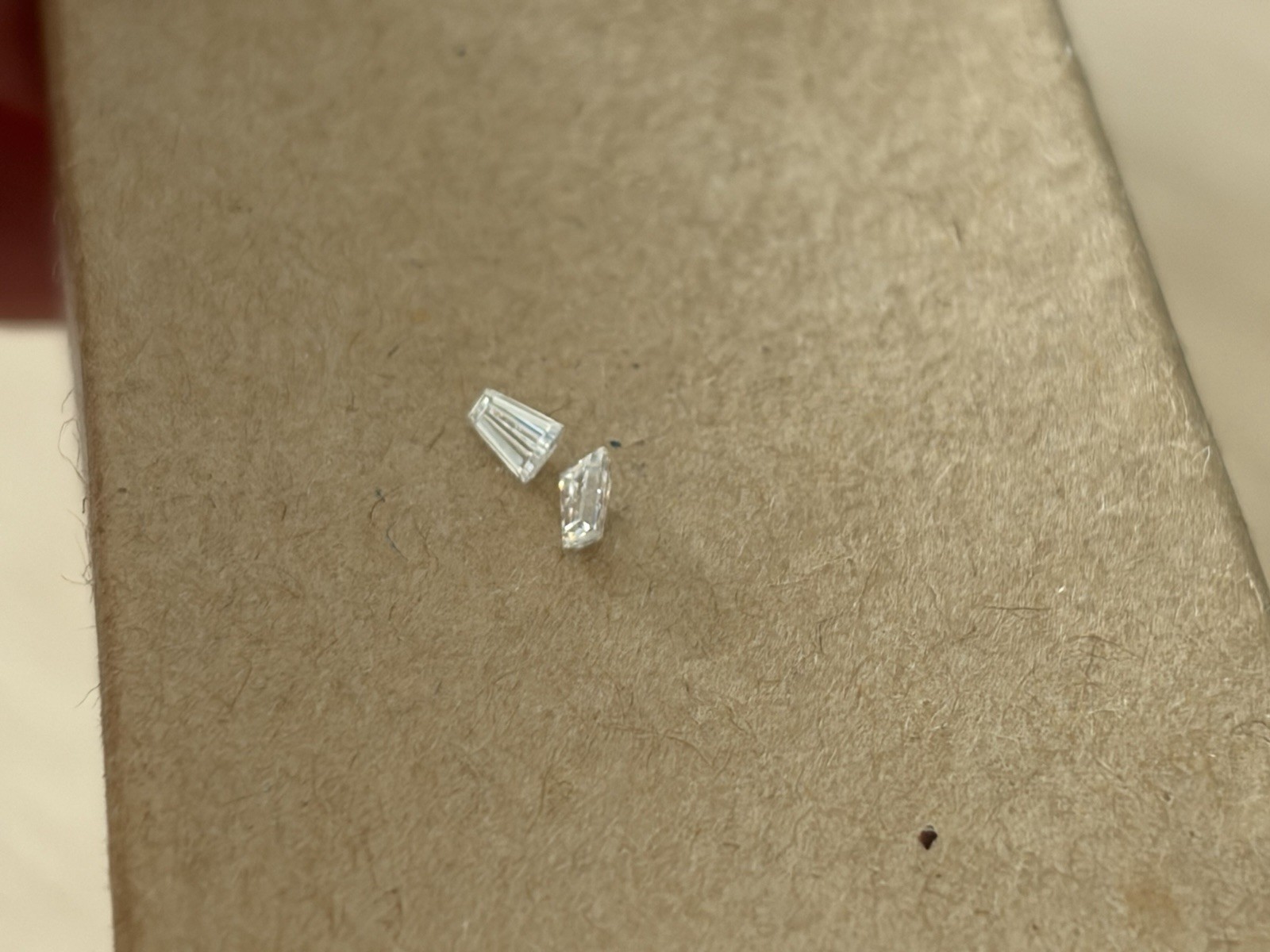 .50-.55tcw 4mm x 2.3mm Tapered Baguette Match Pair Natural Diamonds Loose VS