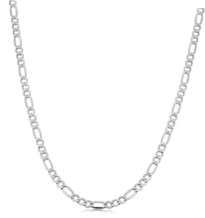 Verona Jewelers 925 Sterling Silver 3.5MM – 8MM Figaro Link Chain Necklace –